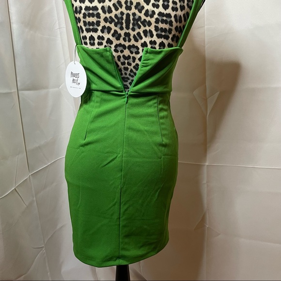 Princess Polly Samira Mini Dress Green NWT - Picture 3 of 8